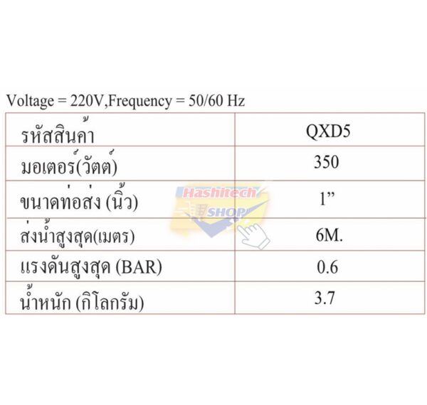 ปั๊มน้ำแบบจุ่ม 350 วัตต์ - Image 6