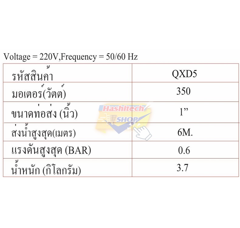 ปั๊มน้ำแบบจุ่ม 350 วัตต์ - Image 6