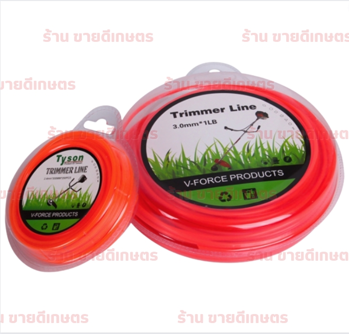สายเอ็นตัดหญ้า2.5มิล ยาว30M สีส้ม แบบ กลม - Image 3